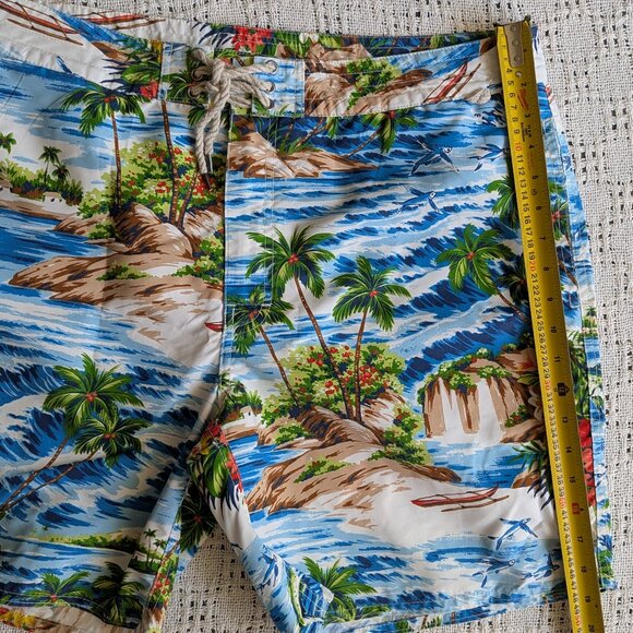 Polo Ralph Lauren Hawaiian Shorts Swim Size 38 Trunks Board Lined - Picture 5 of 7